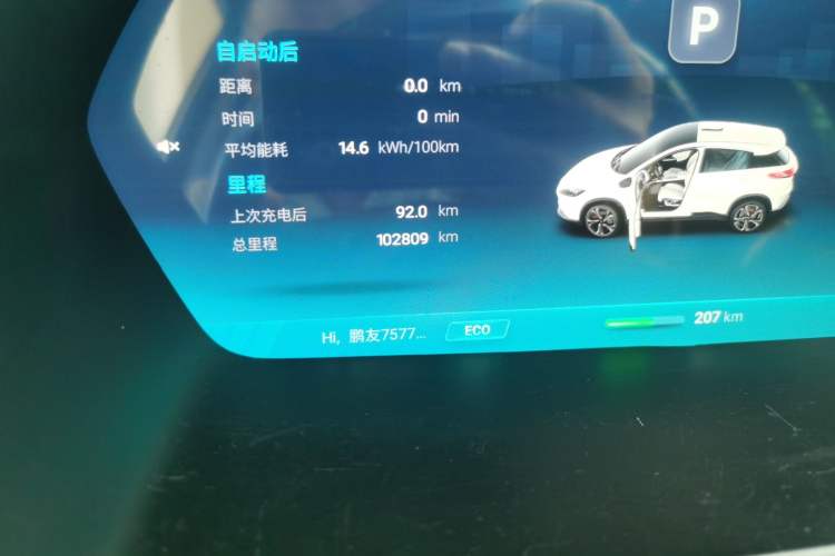 Used XPeng G3 2019 Deluxe Edition Odometer Close Up