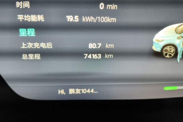 Used XPeng G3 2020 520i Luxury Edition Odometer Close Up