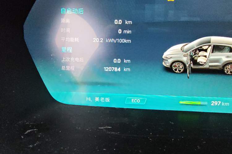 Used XPeng G3 2020 400 Smart Edition Odometer Close Up