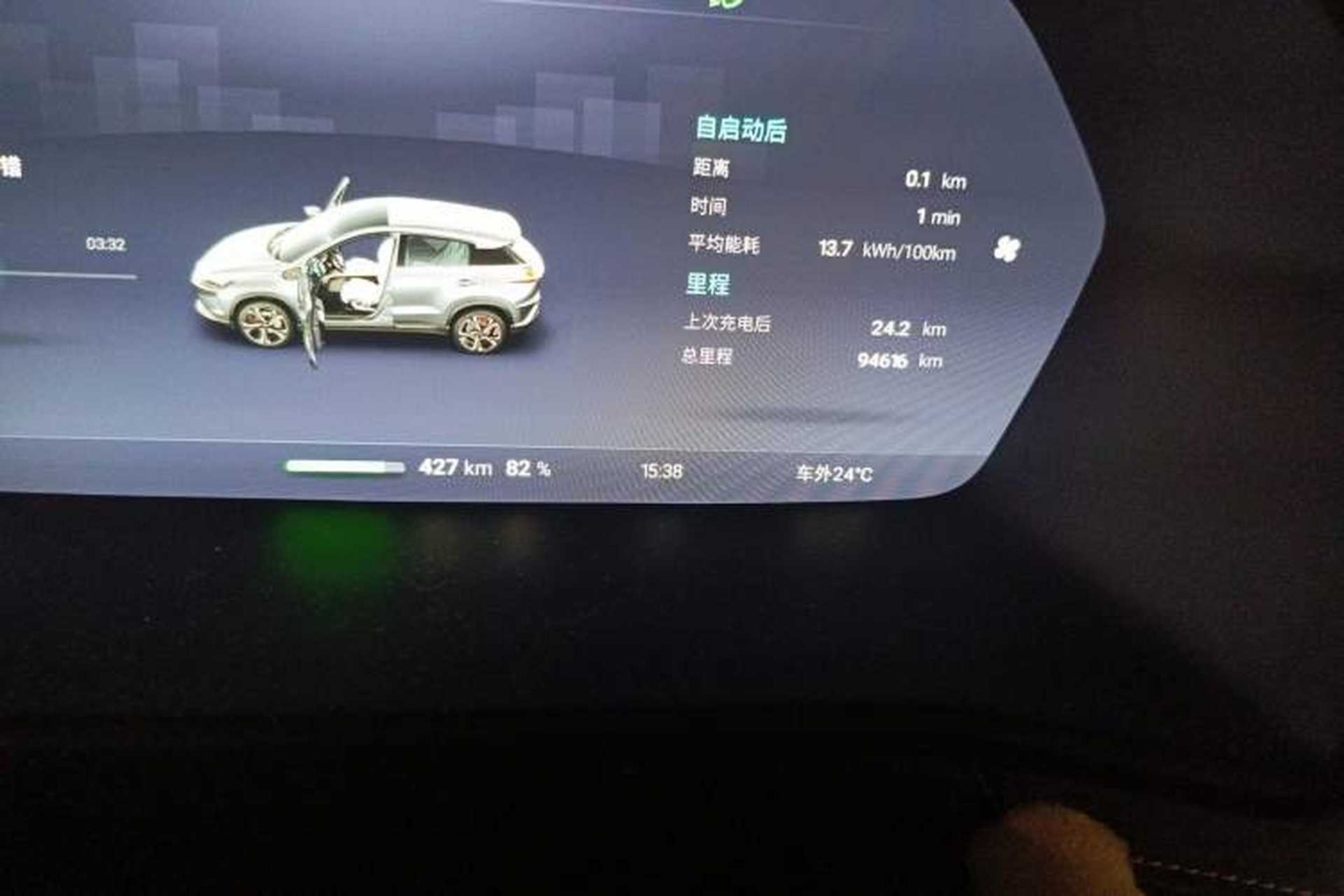 Used XPeng G3 2020 520i Luxury Edition Odometer Close Up