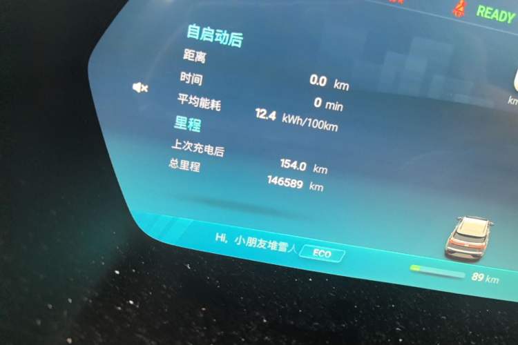 Used XPeng G3 2020 520 Smart Edition Odometer Close Up