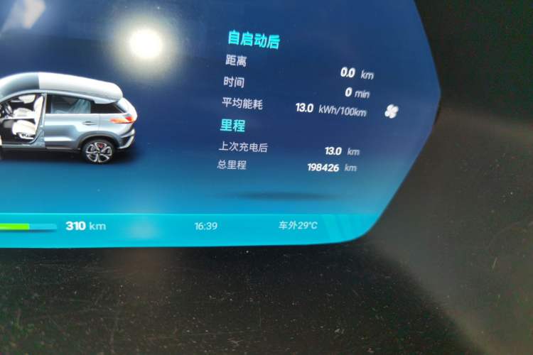 Used XPeng G3 2020 520 Smart Edition Odometer Close Up