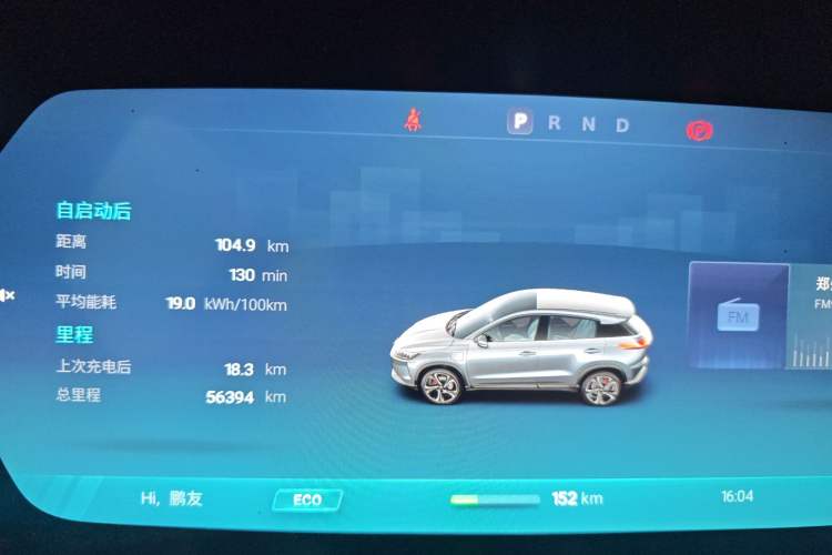 Used XPeng G3 2020 520 Smart Edition Odometer Close Up