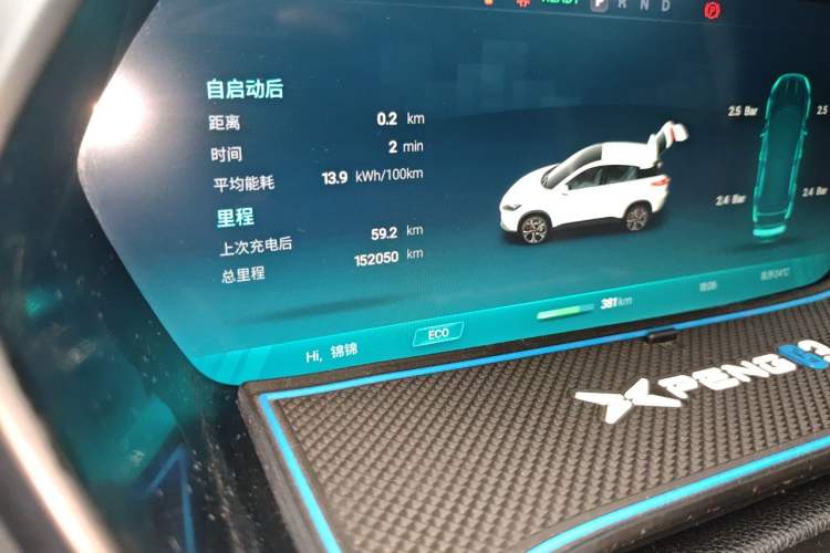 Used XPeng G3 2020 520 Smart Edition Odometer Close Up