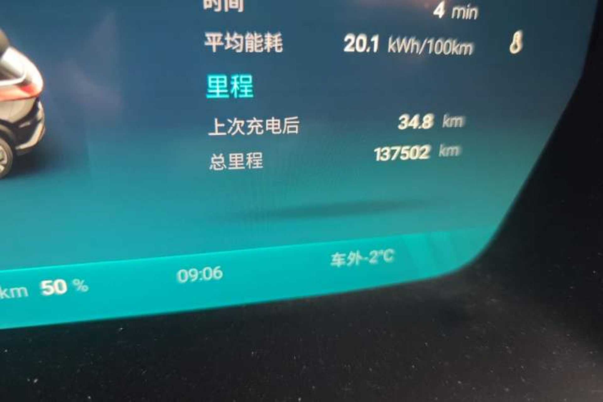 Used XPeng G3 2021 460c Enjoy Edition Odometer Close Up