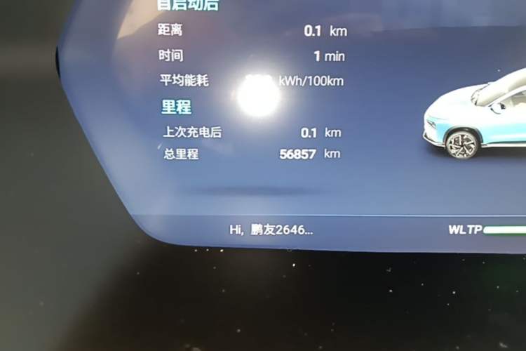 Used XPeng G3 2021 G3i 520N Odometer Close Up