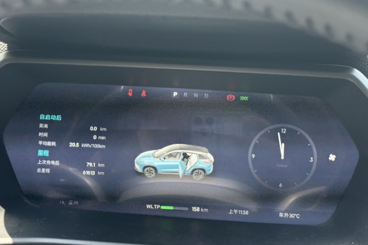 Used XPeng G3 2021 G3i 460N Odometer Close Up