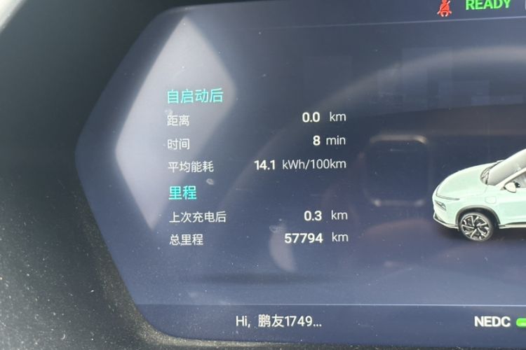 Used XPeng G3 2021 G3i 520N Odometer Close Up