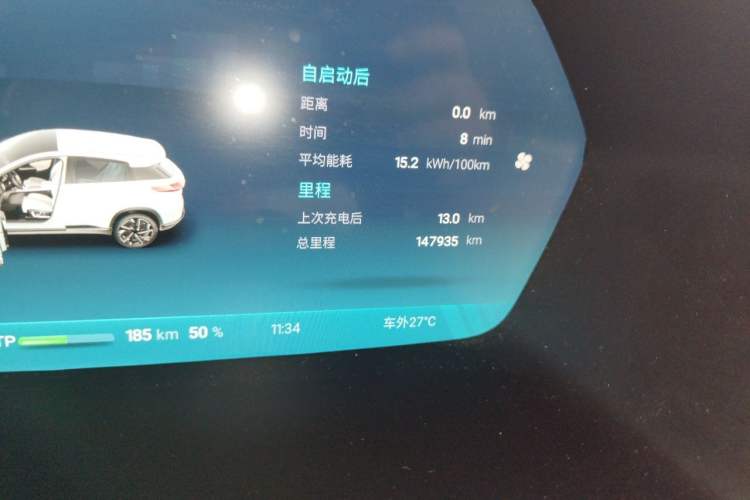 Used XPeng G3 2021 G3i 460G Odometer Close Up