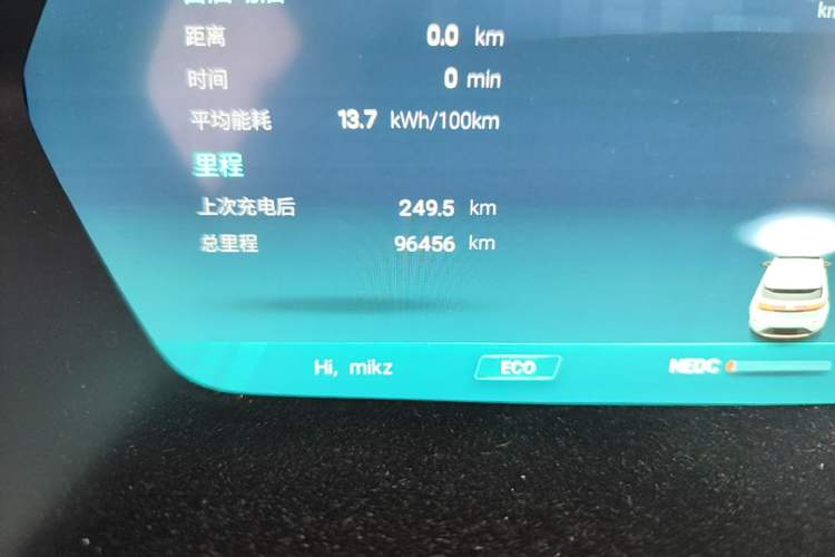 Used XPeng G3 2021 G3i 460G Odometer Close Up