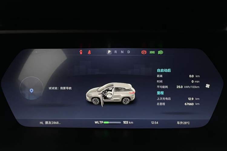 Used XPeng G3 2021 G3i 460N Odometer Close Up