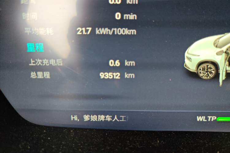 Used XPeng G3 2021 G3i 460G Odometer Close Up