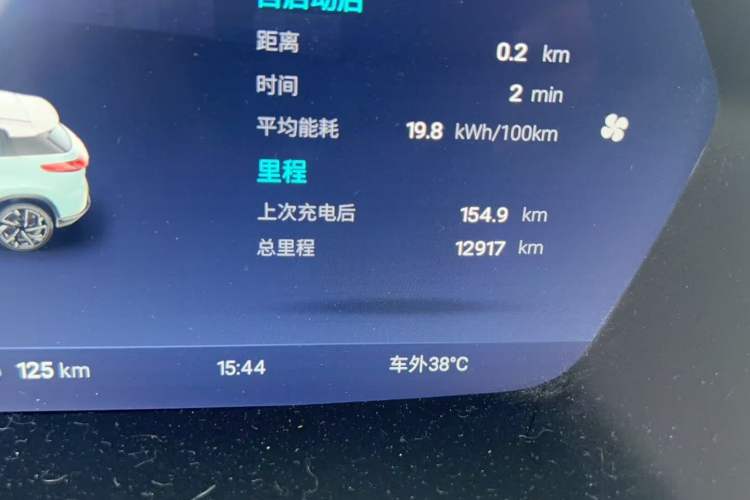 Used XPeng G3 2021 G3i 460N Odometer Close Up