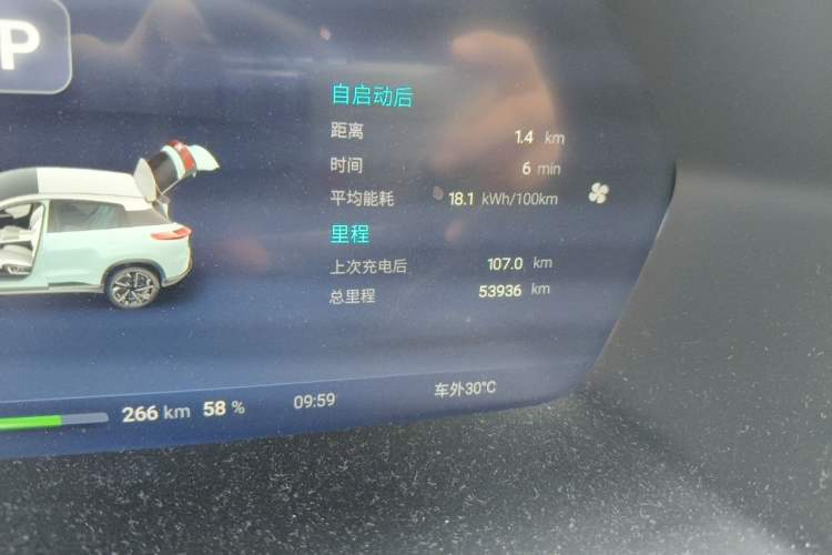Used XPeng G3 2021 G3i 460N Odometer Close Up
