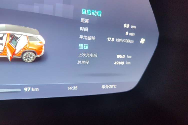Used XPeng G3 2021 G3i 520G Odometer Close Up