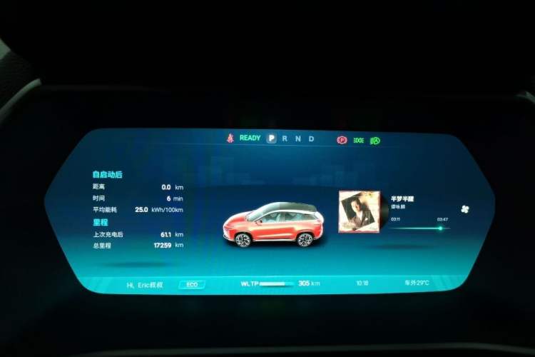 Used XPeng G3 2021 G3i 520N Odometer Close Up