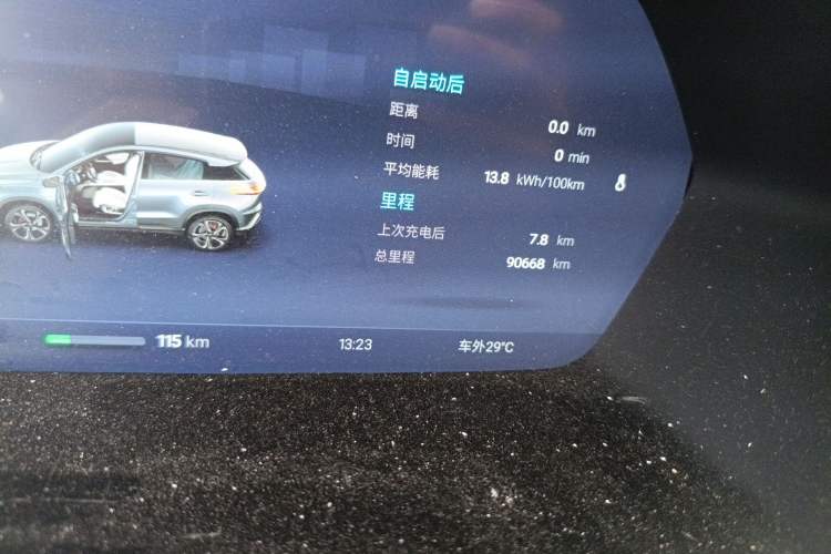 Used XPeng G3 2021 460c Enjoy Edition Odometer Close Up