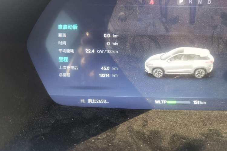 Used XPeng G3 2021 G3i 520N Odometer Close Up