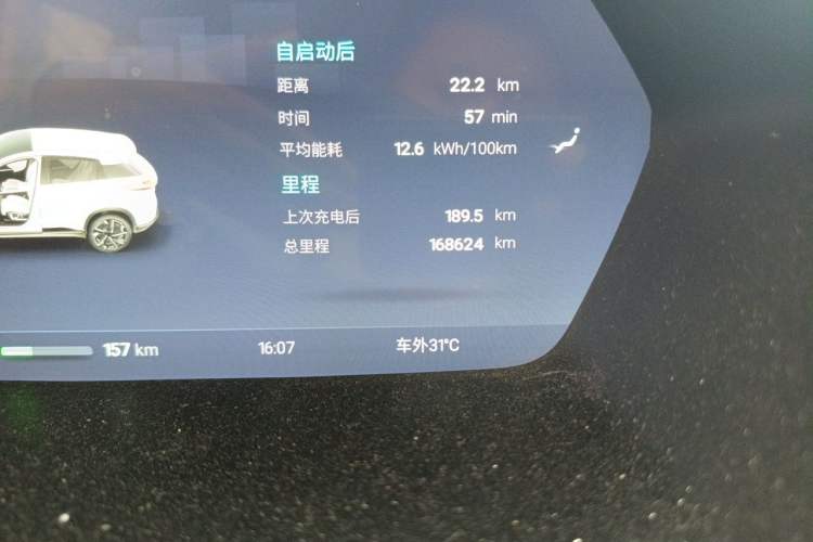 Used XPeng G3 2021 G3i 460G Odometer Close Up