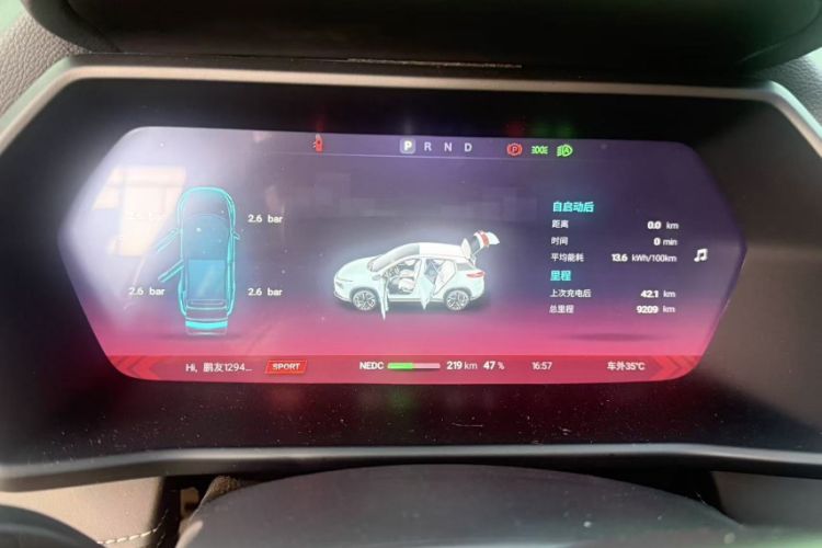 Used XPeng G3 2022 G3i 460G+ Odometer Close Up
