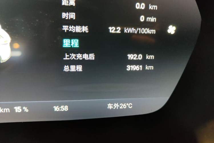Used XPeng G3 2022 G3i 460N+ Odometer Close Up