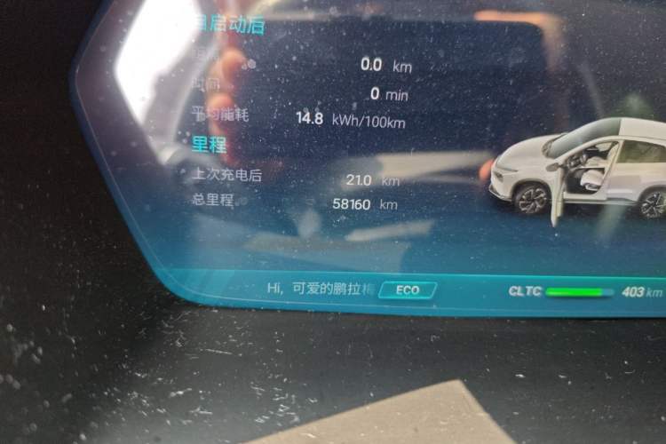 Used XPeng G3 2022 G3i 520N+ Odometer Close Up