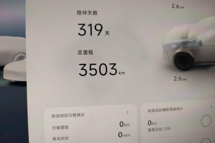 Used XPeng G7 2025 702 Max Odometer Close Up