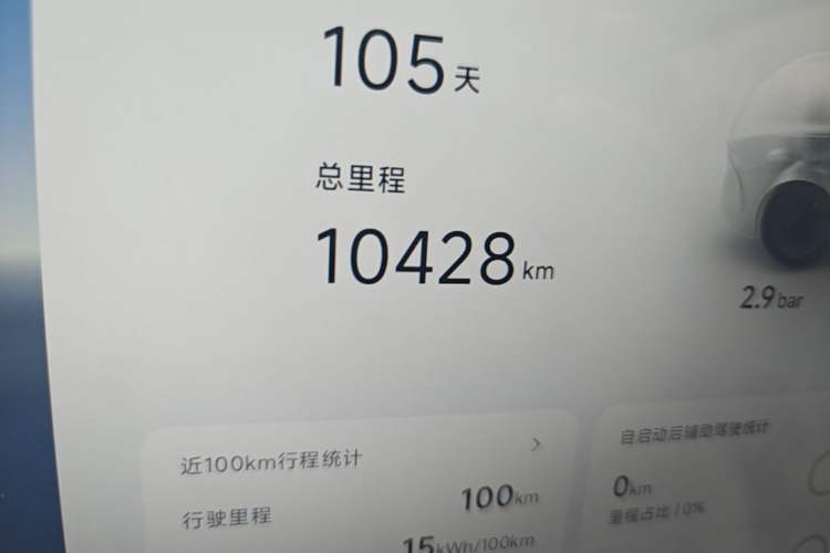 Used XPeng G7 2025 Model—702 Ultra Long Range Odometer Close Up