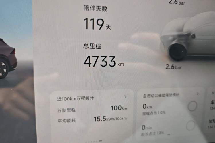 Used XPeng G7 2026 Model, Pure Electric 702 Max Flagship Edition Odometer Close Up