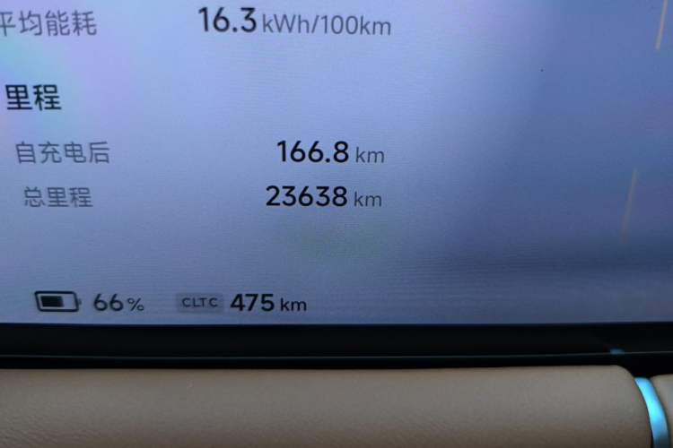 Used XPeng G9 2025 725 with Ultra-Long Range Max Odometer Close Up