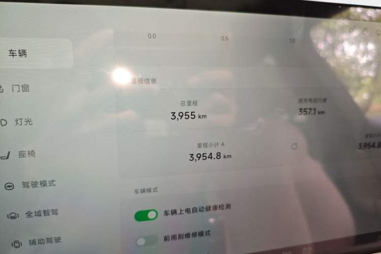 Used XPeng G9 2025 725 with Ultra-Long Range Max Odometer Close Up