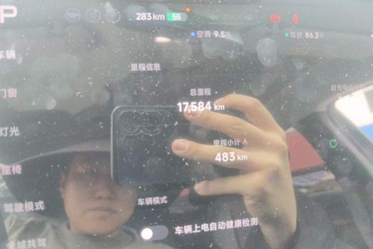 Used XPeng MONA M03 2024 515 Long-Range Odometer Close Up
