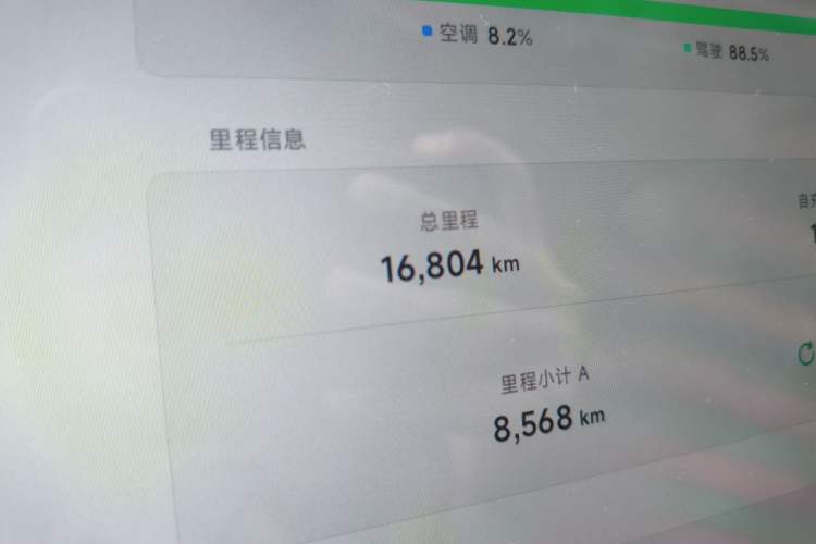 Used XPeng MONA M03 2024 620 with Ultra-Long Range Odometer Close Up