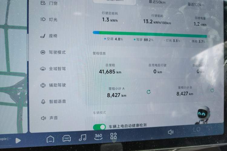 Used XPeng MONA M03 2024 620 with Ultra-Long Range Odometer Close Up