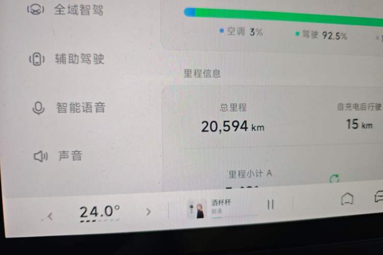 Used XPeng MONA M03 2024 515 Long-Range Odometer Close Up