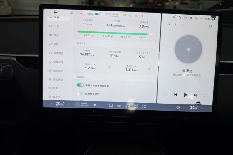 Used XPeng MONA M03 2024 620 with Ultra-Long Range Odometer Close Up