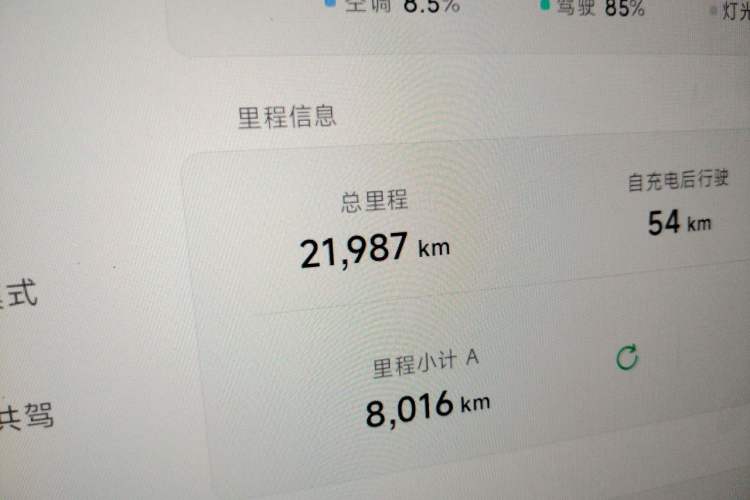 Used XPeng MONA M03 2024 620 with Ultra-Long Range Odometer Close Up