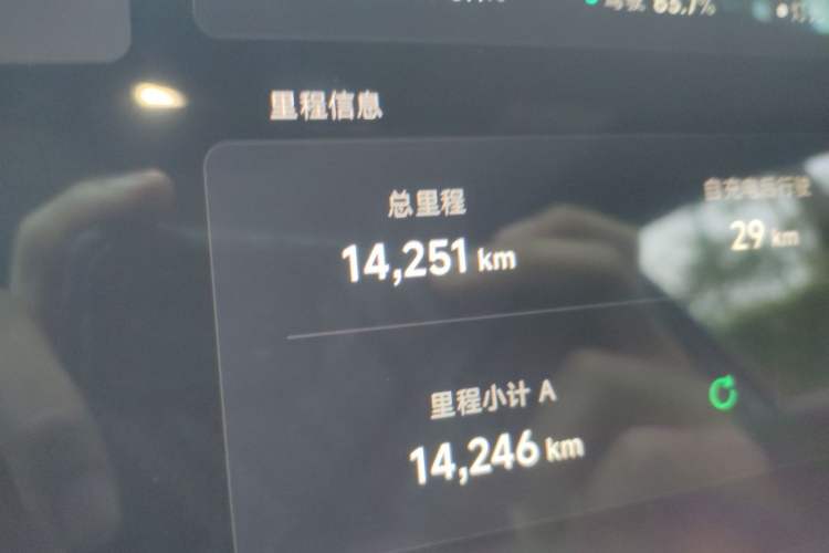 Used XPeng MONA M03 2025 502 Long-Range Max Odometer Close Up