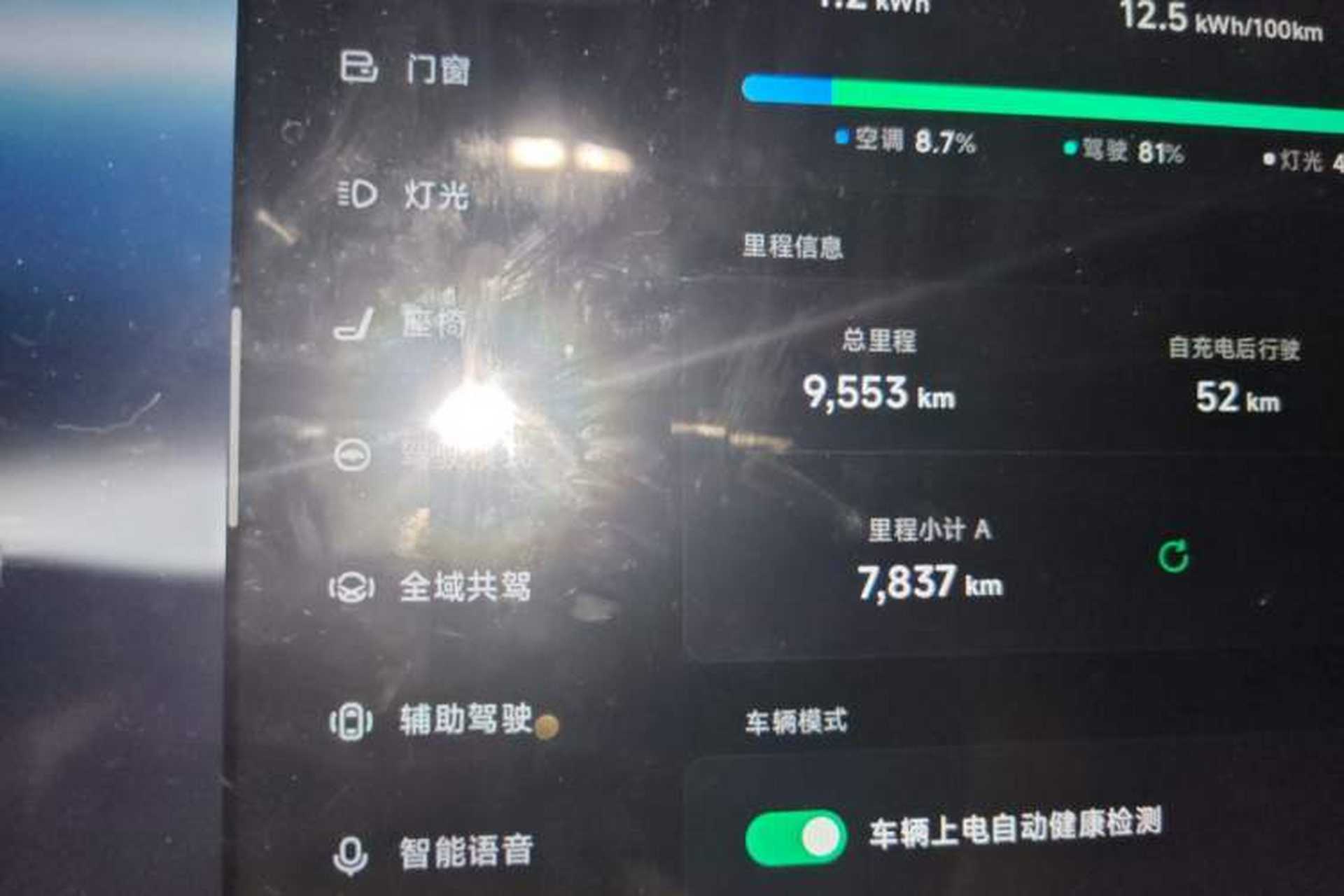Used XPeng MONA M03 2025 600 with Ultra-Long Range Max Odometer Close Up