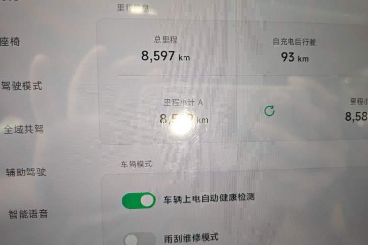 Used XPeng MONA M03 2025 515 Long-Range Plus Odometer Close Up