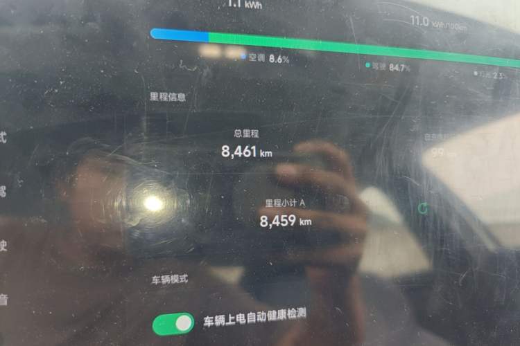Used XPeng MONA M03 2025 600 with Ultra-Long Range Max Odometer Close Up