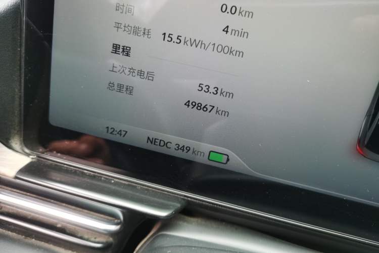 Used XPeng P5 2021 460G+ Odometer Close Up