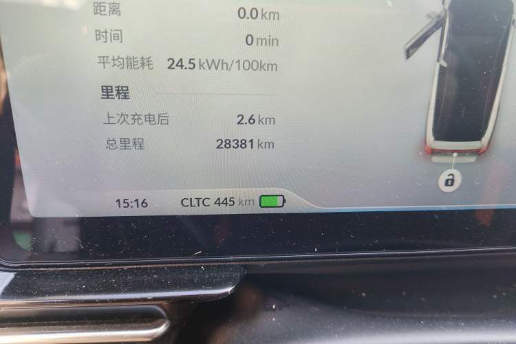 Used XPeng P5 2022 550E Odometer Close Up
