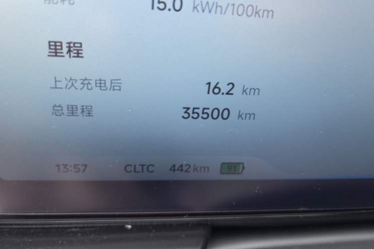 Used XPeng P5 2024 500 Pro Edition Odometer Close Up