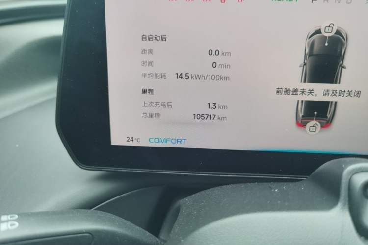 Used XPeng P7 2020 670E Odometer Close Up