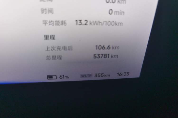 Used XPeng P7 2020 670N Odometer Close Up