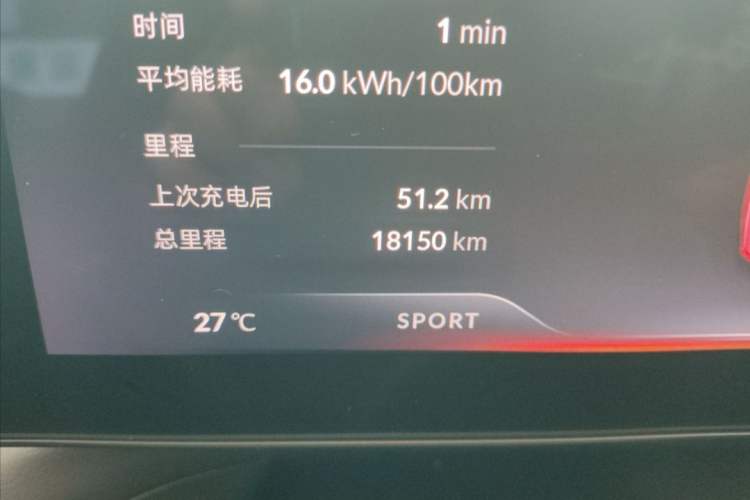 Used XPeng P7 2020 670N Odometer Close Up