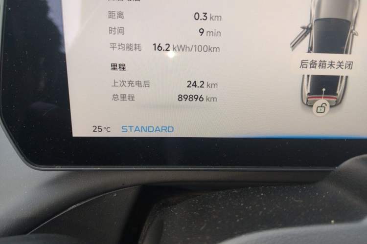Used XPeng P7 2020 706G Odometer Close Up
