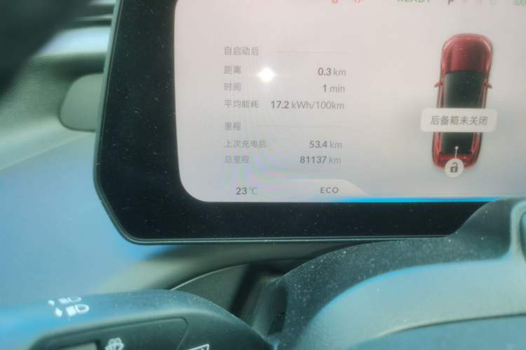 Used XPeng P7 2020 562E Performance Edition Odometer Close Up