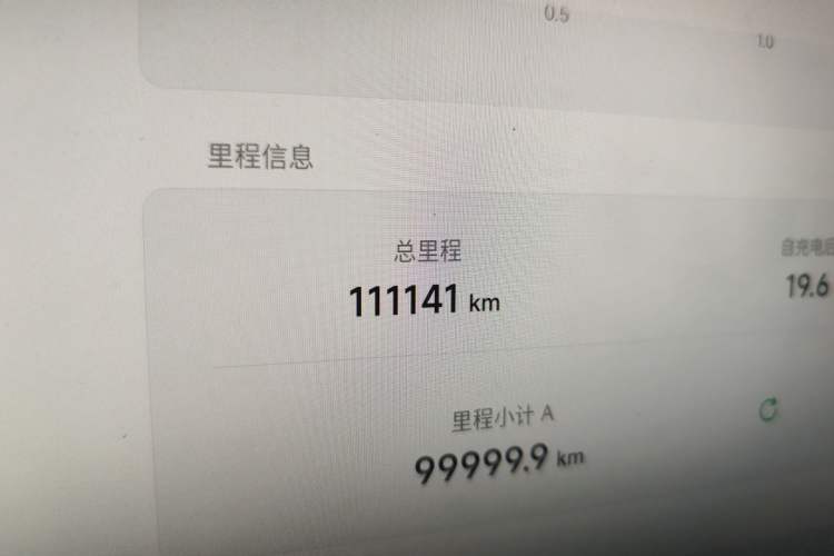 Used XPeng P7  Odometer Close Up